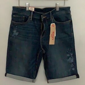 Levi's Dark Blue Denim Shorts